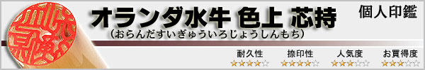 個人実印−オランダ水牛色上芯持