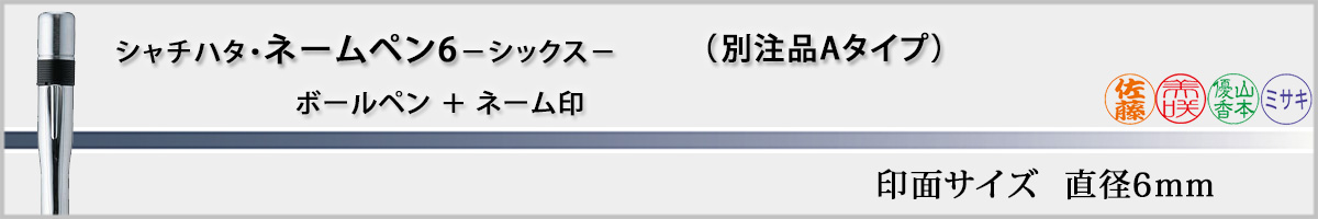 �V���`�n�^�EX�X�^���p�[�E�l�[���y��6[NAMEPEN6]�E�ʒ��iA�^�C�v�i��ʃT�C�Y�E6mm�j