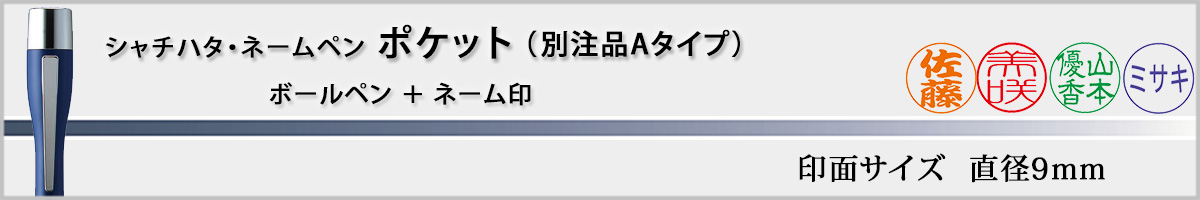 �V���`�n�^�E�l�[���y���E�|�P�b�g[NAMEPEN POCKET]�E�ʒ��iA�^�C�v�i��ʃT�C�Y�E9mm�j